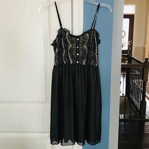 Silky Black Lace Dress